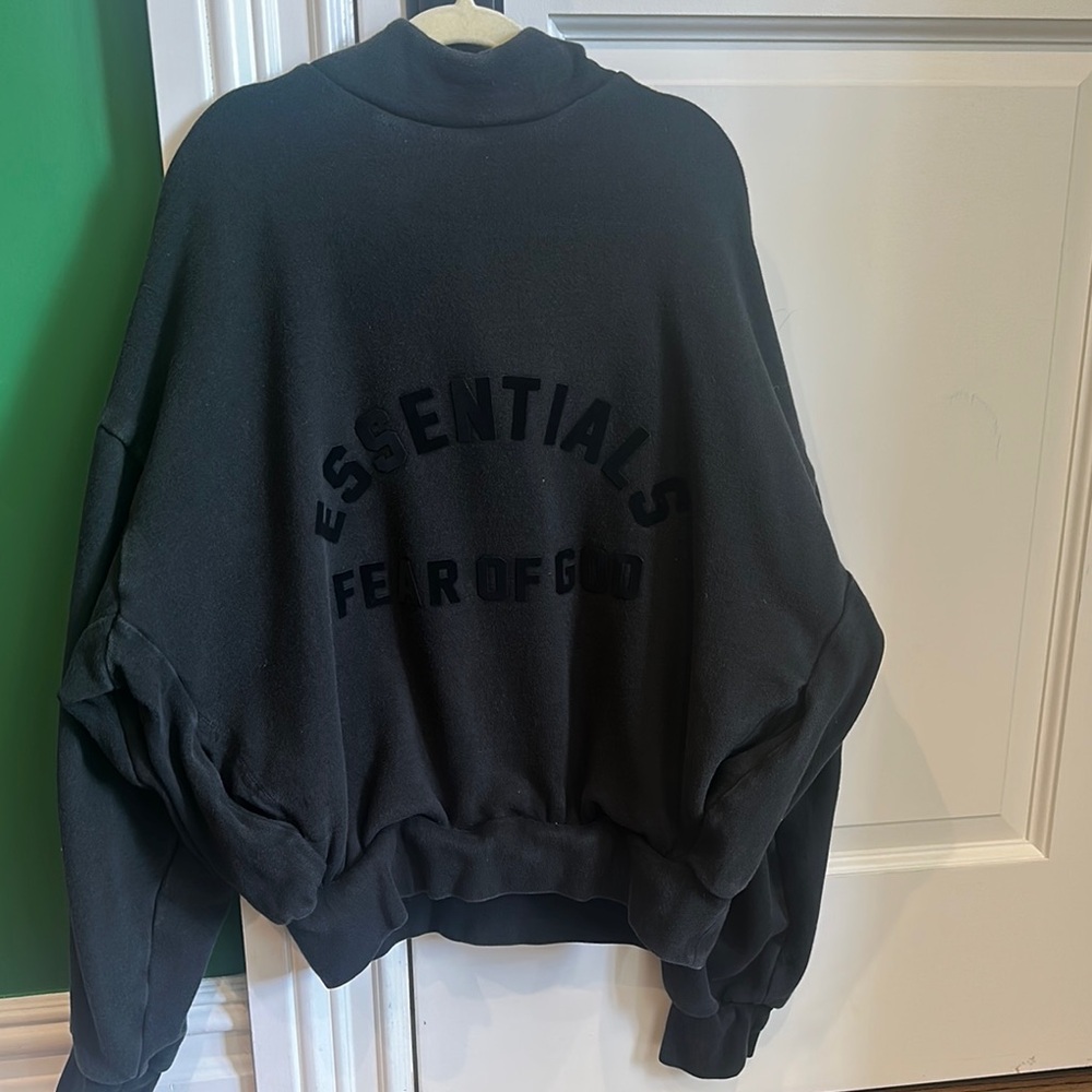 Fear of God Black Crewneck Sweater Relaxed Fit